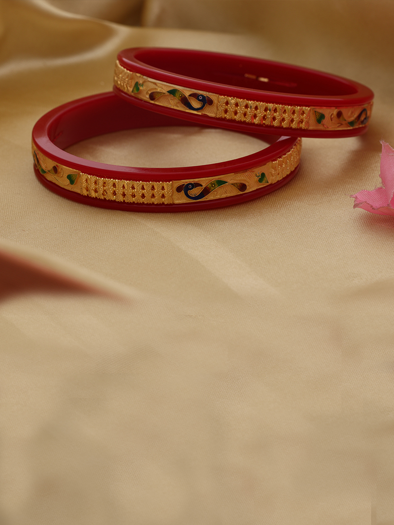 Floral Motif Chud Sankha-1060008404650AA S24 - Image 2