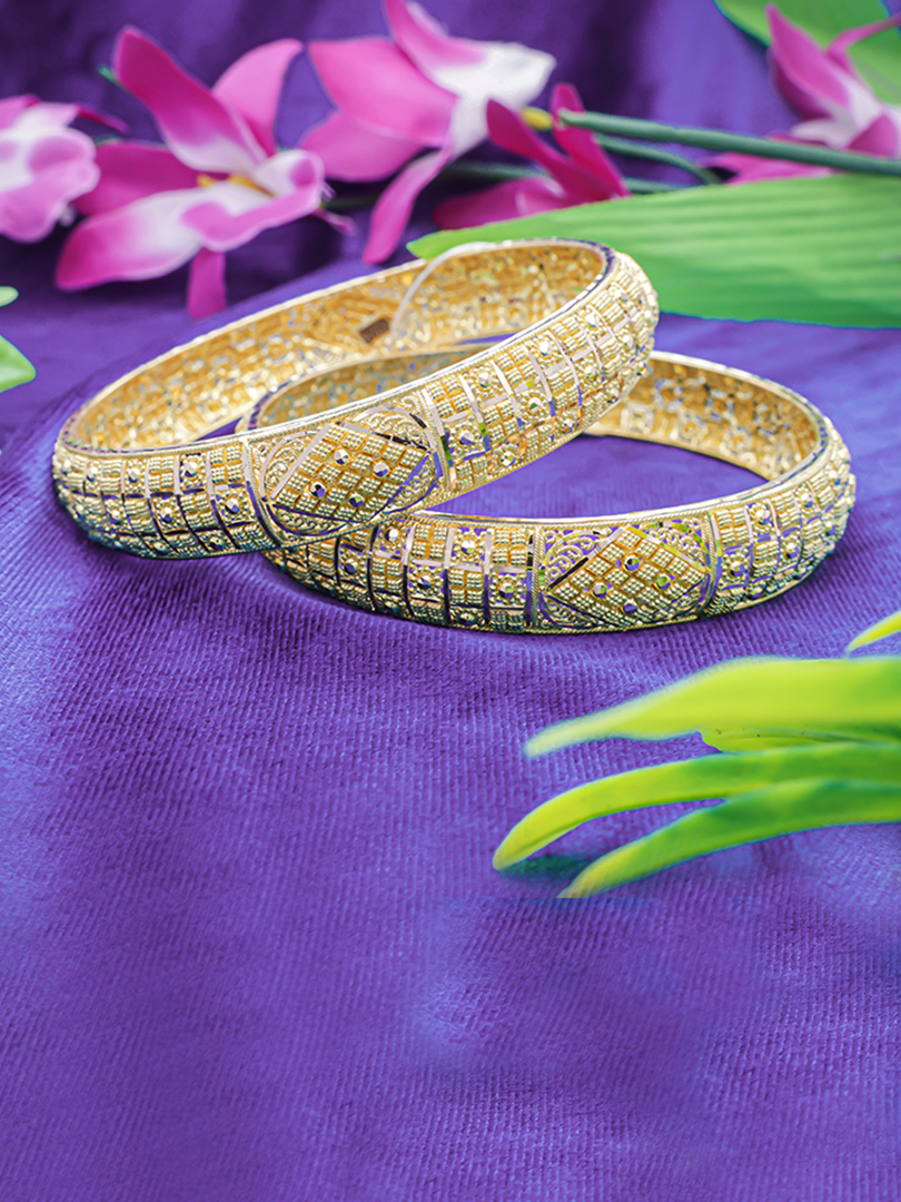 Nayika Gold Bangles-1060008794164AA S372 - Image 2