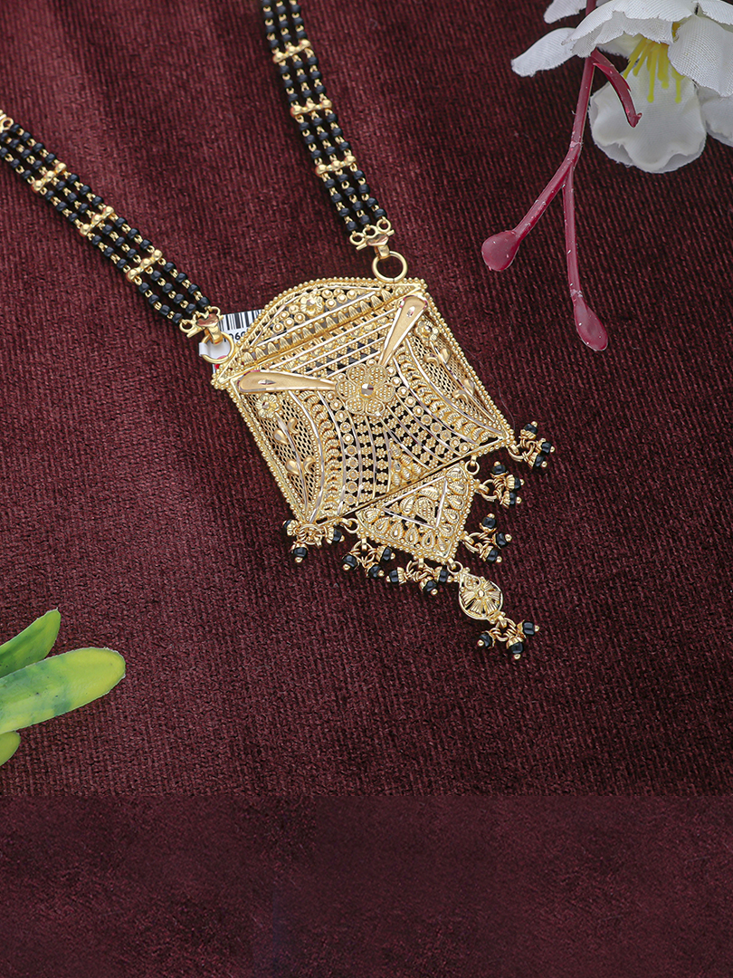 Royal Fan Pendant Mangalsutra -1060008749935AAS27 - Image 2