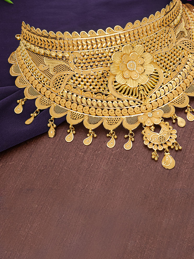 Royal Floral Pattern Choker-1060009062200AA S141 - Image 2