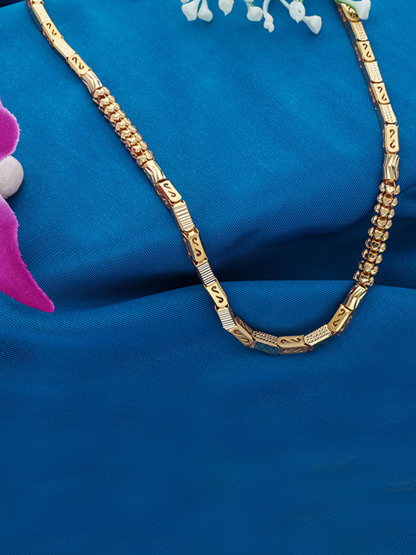 Bamboo-Inspired Men's Gold Chain - Image 2