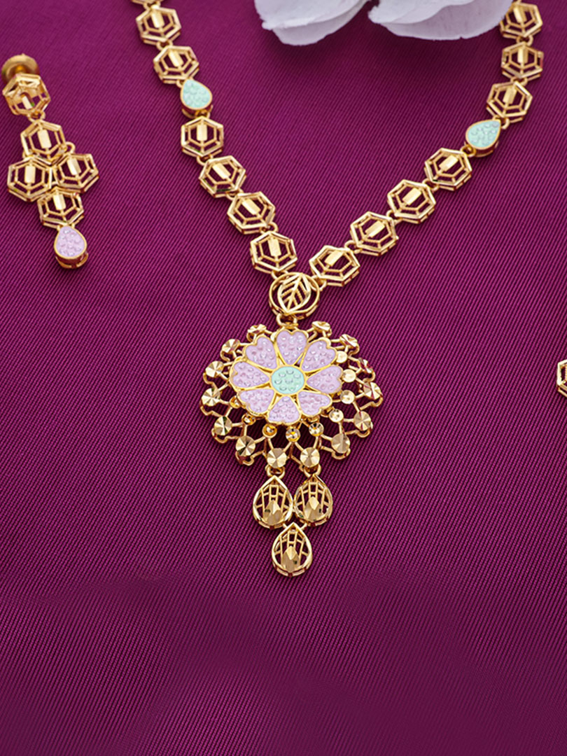 Azure Dreams Meenakari Necklace-1060009264901AA S364 - Image 2