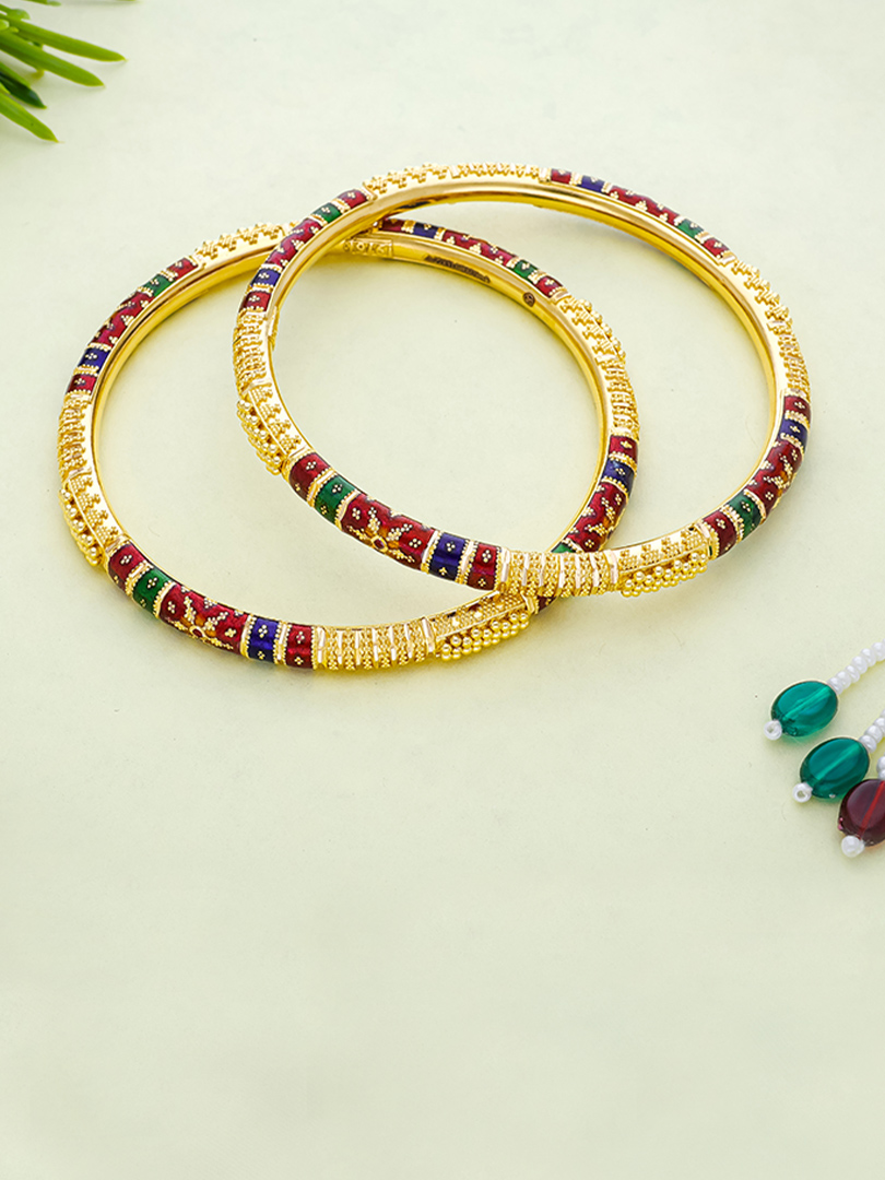 Manipuri Minakari Bangles-1060009567743AA S313 - Image 2