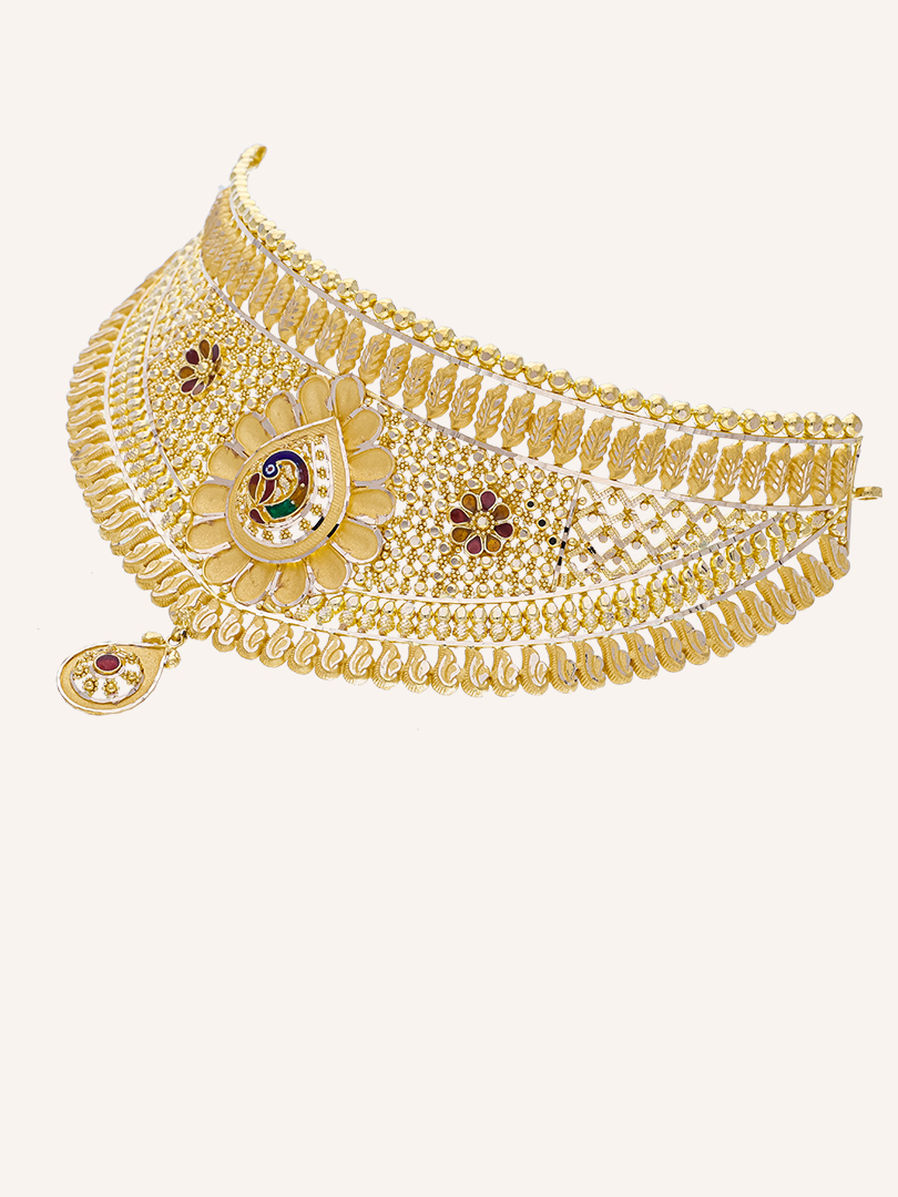 Opulent Peacock Charm Choker-1060009818401AA S373 - Image 2