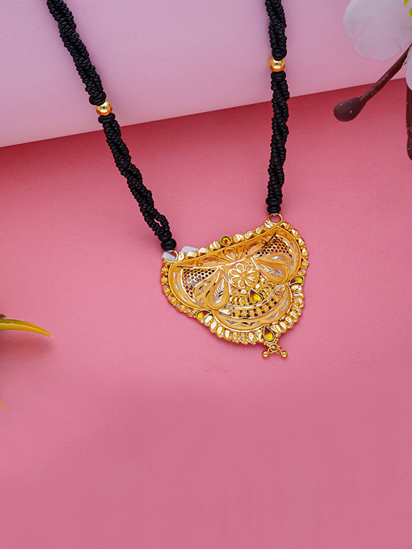 EthnoBliss Semi Long Gold Mangalsutra-1060009766313AAS14 - Image 2