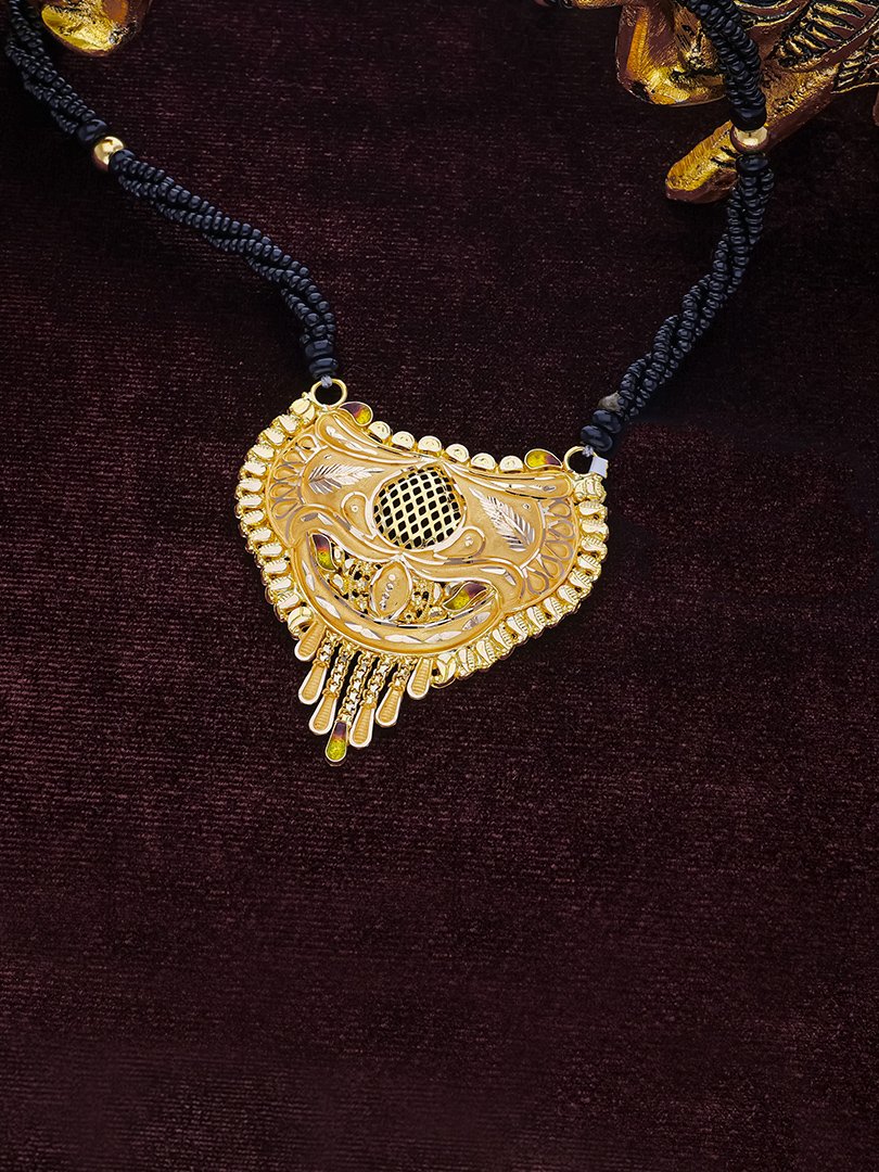 Ethnic Embrace Semi Long Gold Mangalsutra-1060009766283AAS14 - Image 2
