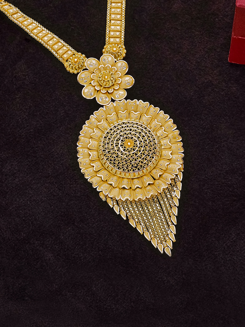 Blooming Vine Long Gold Necklace-1060009953997AA S384 - Image 2