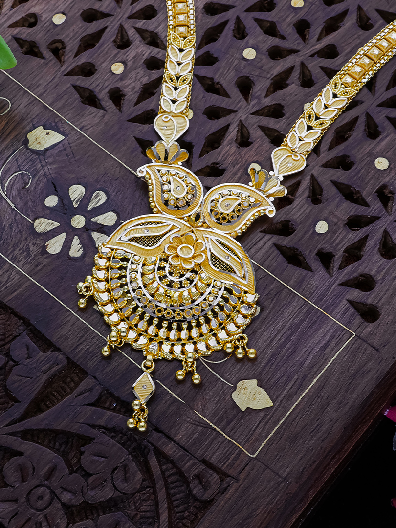 Whimsical Elegance Long Gold Necklace-1060010122672AA S252 - Image 2
