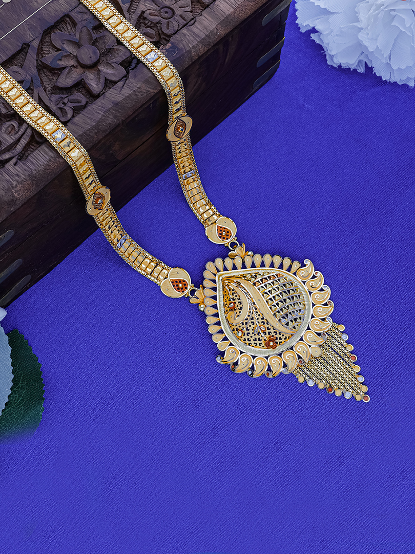 Luminous Threads Long Gold Necklace-1060010114226AA S401 - Image 2