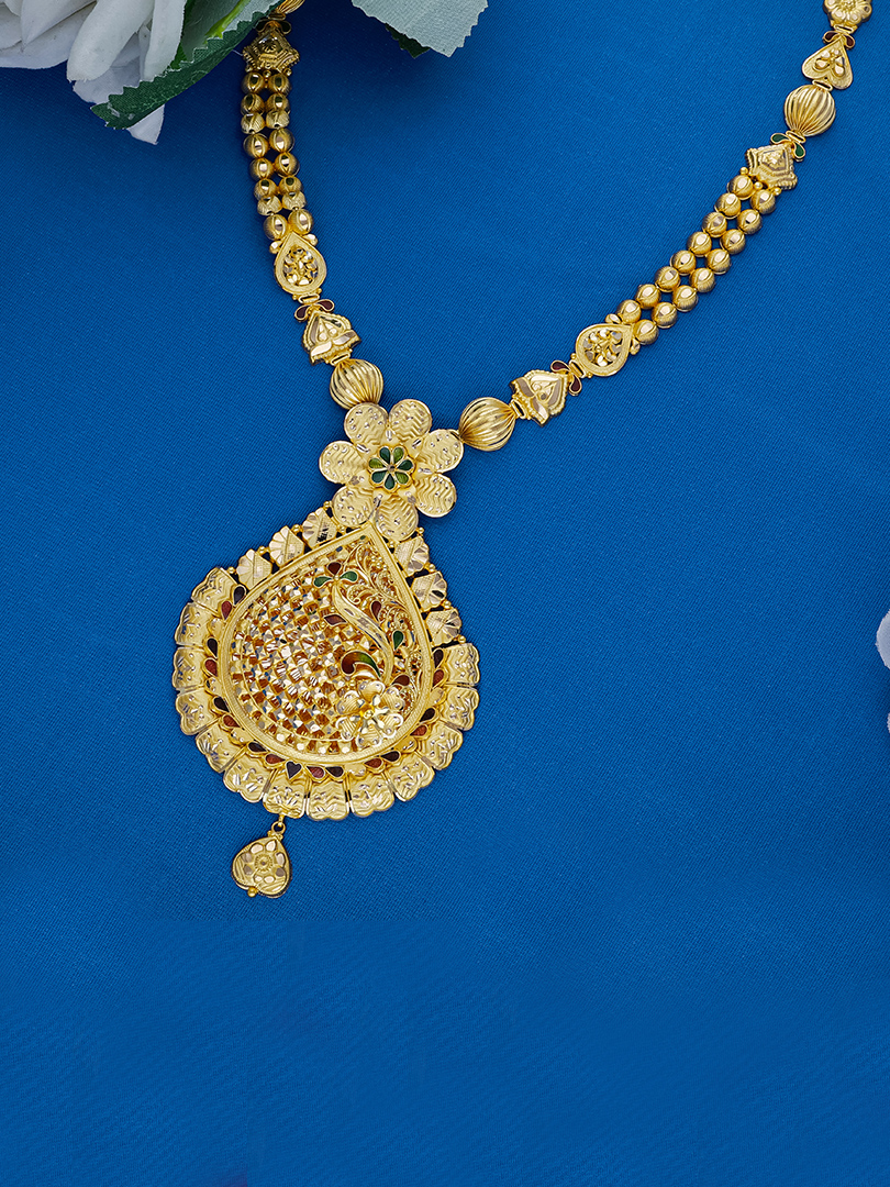 Lustrous Essence Long Gold Necklace-1060010788496AA S416 - Image 2