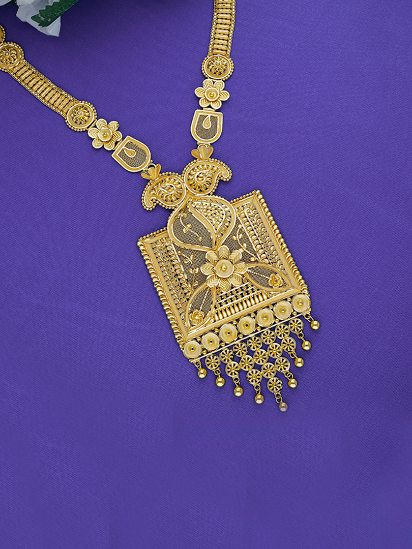 Golden Whispers Long Gold Necklace-1060010788410AA S252 - Image 2