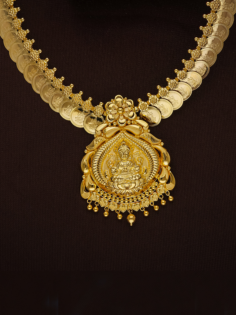 Divya Lakshmi Dhara Long Gold Necklace-1060010724333AA S414 - Image 2