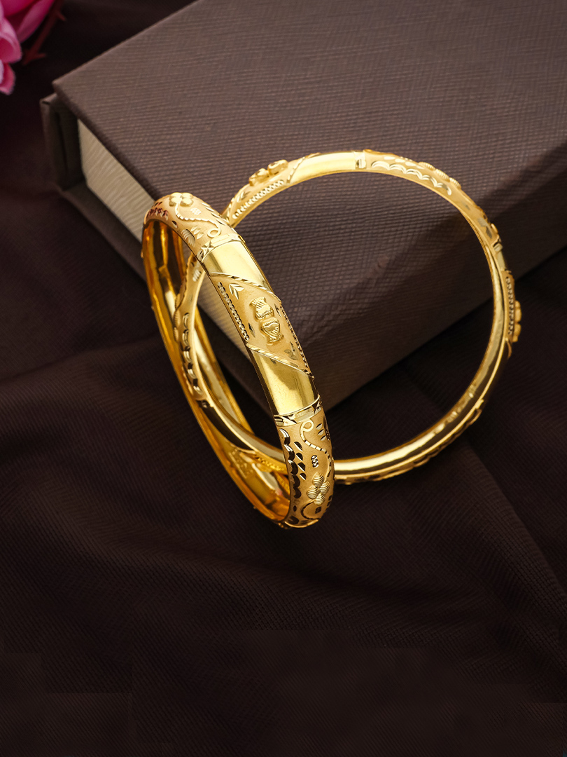 Geo Floral Harmony Bangles-1060010836944AA S384 - Image 2