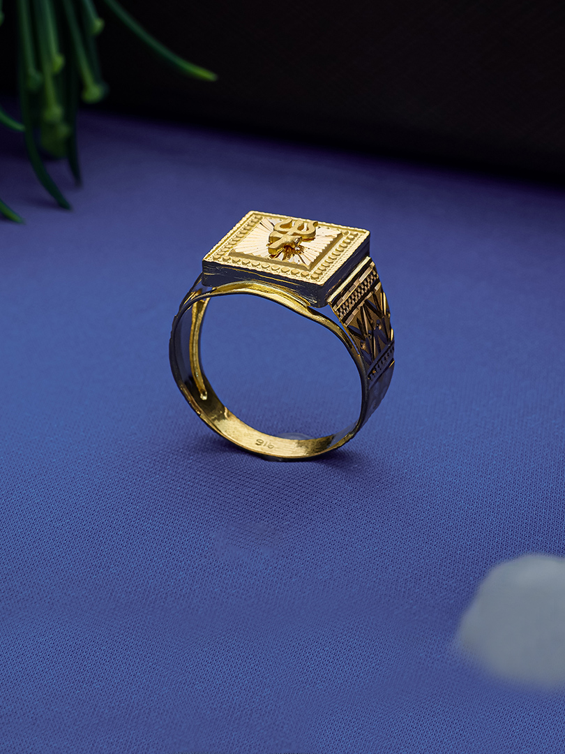 Shiva’s Wrath Gold Ring For Men-1060010919883AA S373 - Image 2