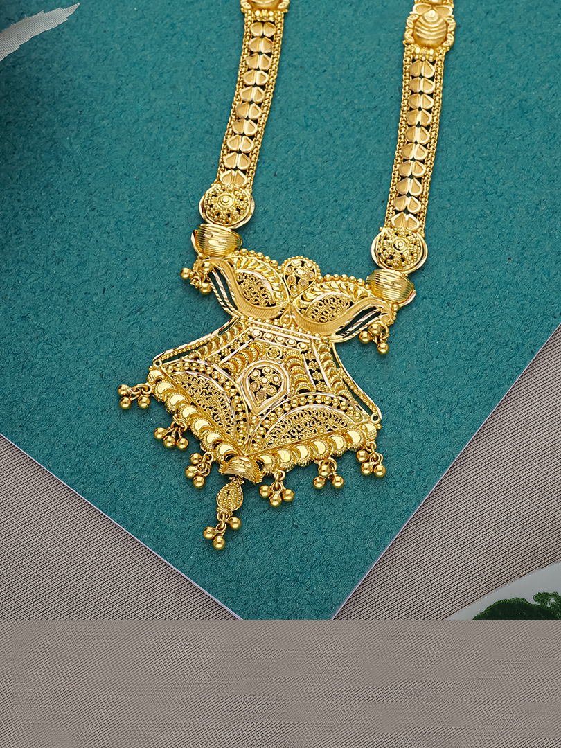 Elite Handcrafted long Gold Necklace-1060010895934AA S381 - Image 2