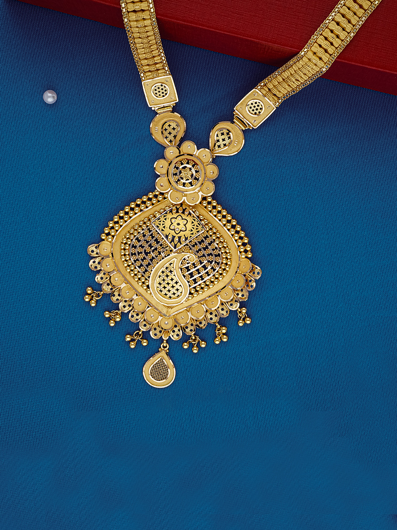 Artisan Fusion Long Gold Necklace-1060010895965AA S381 - Image 2