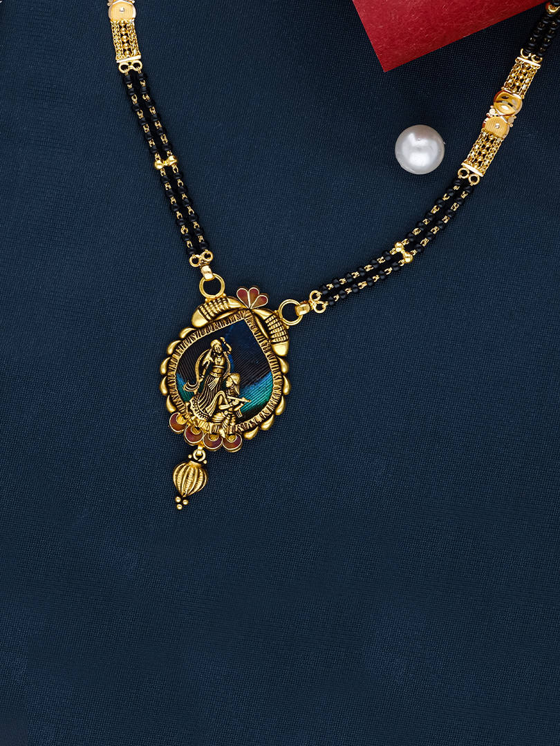 Radha Krishna 22K Gold Mangalsutra - 1060011011456AA S110 - Image 2