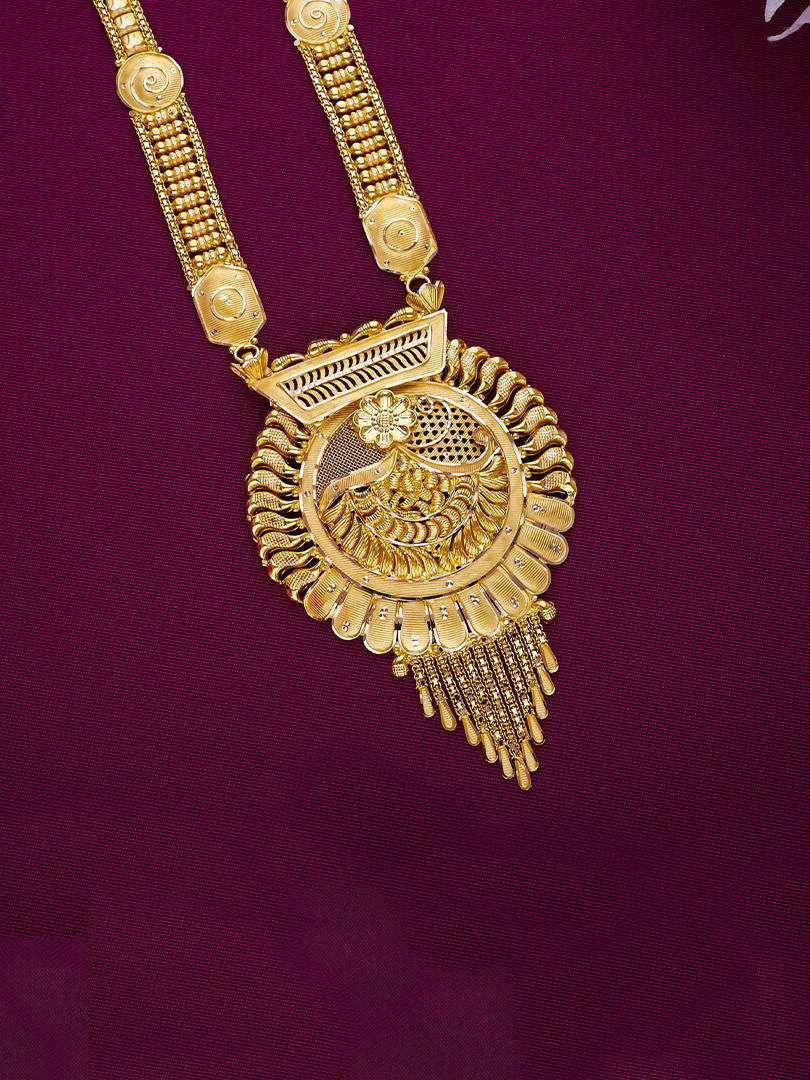 Chandrika Mala Long Gold Necklace-1060010986946AA S30 - Image 2
