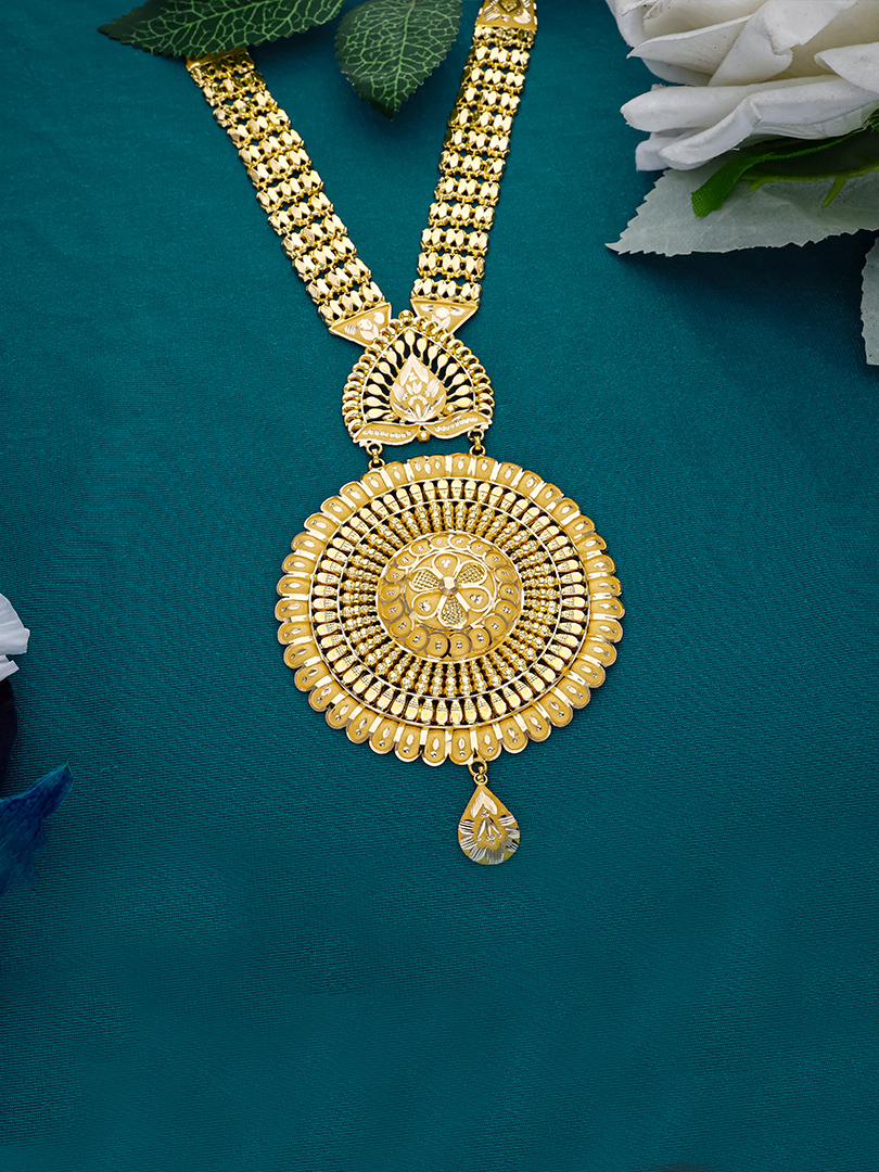 Flora Grace Long Gold Necklace-1060011016826AA S373 - Image 2