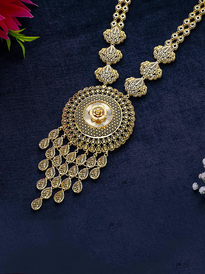 Chakra Kusum Cascade Long Necklace-1060011066647AA S364 - Image 2