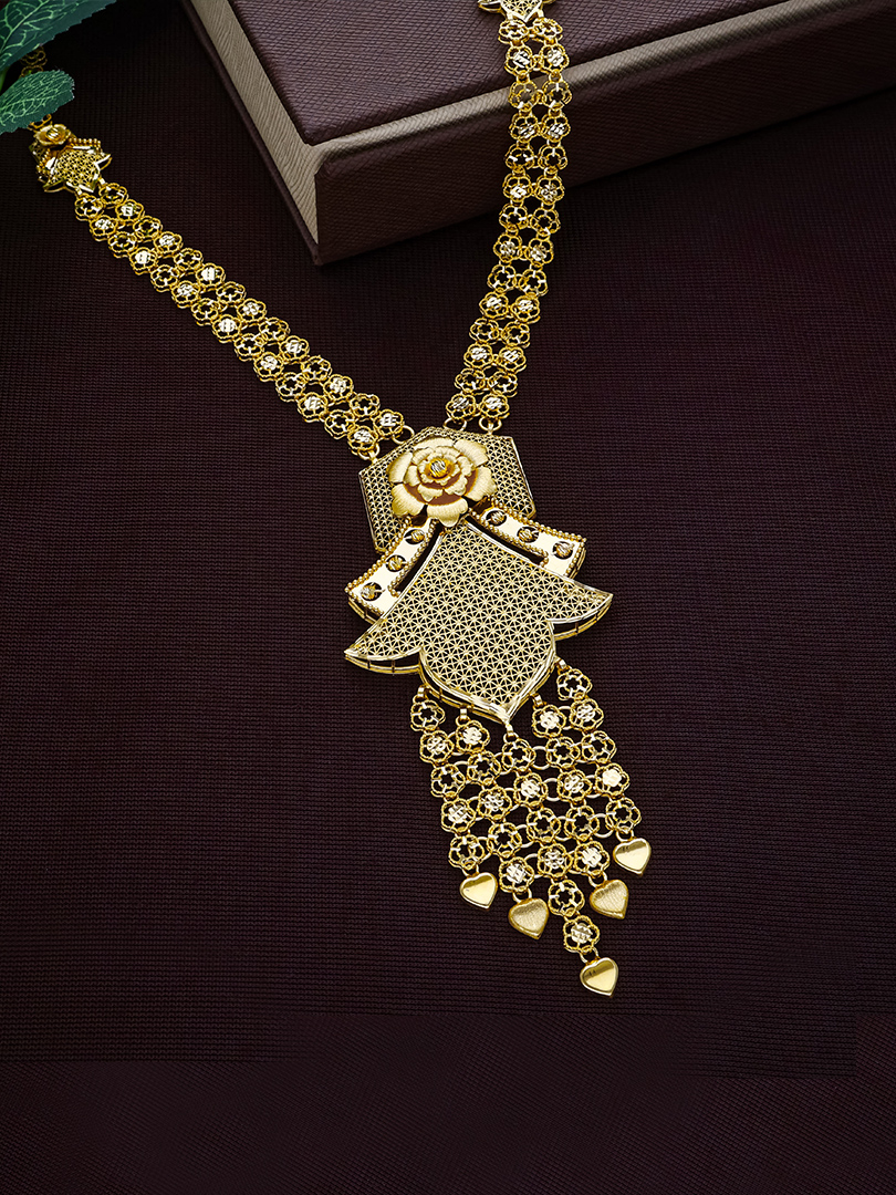 Cappadocia Flow Long Gold Necklace-1060011066661AA S364 - Image 2