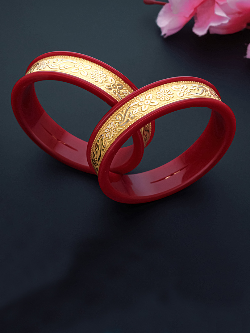 Floral Sankha Bangles-1060011171921AA S405 - Image 2