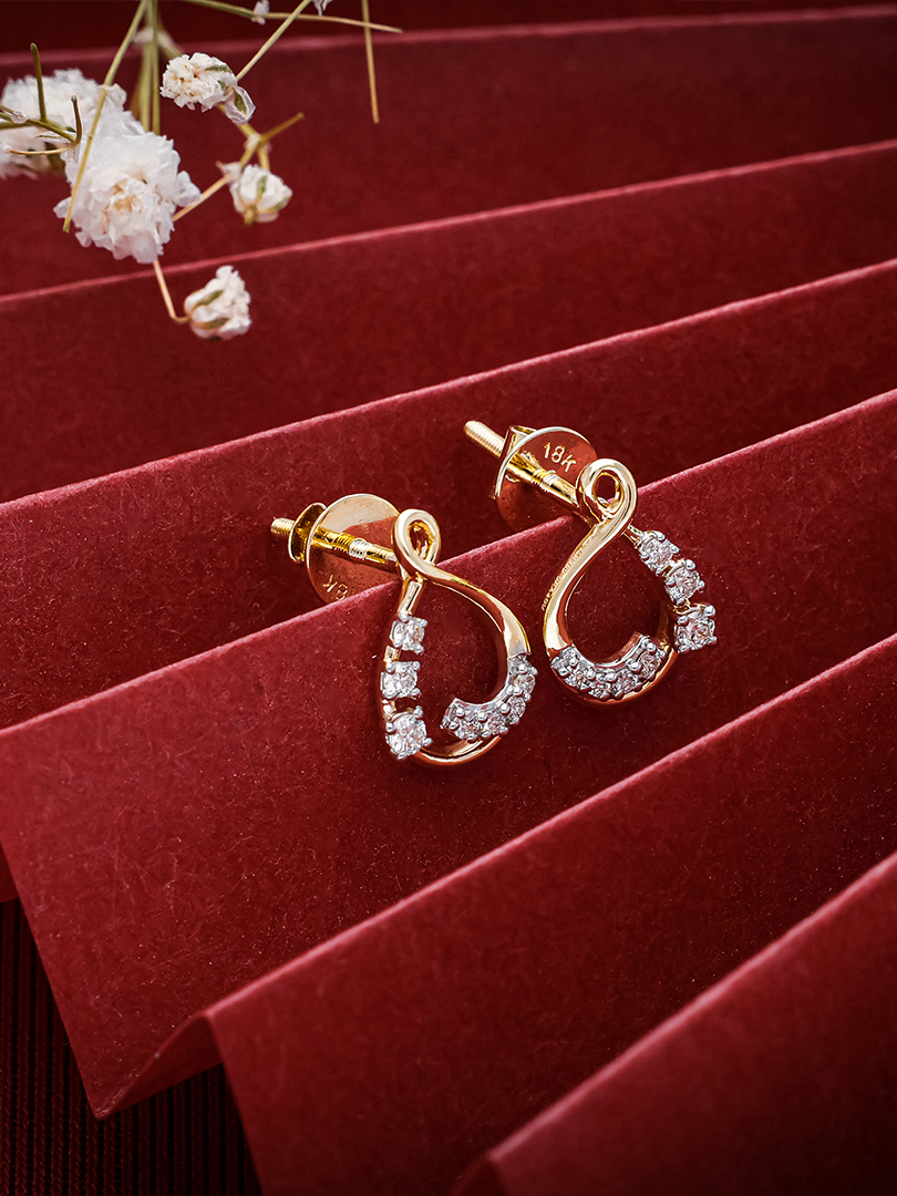Amora Diamond Studs 1060011384024 - Image 2