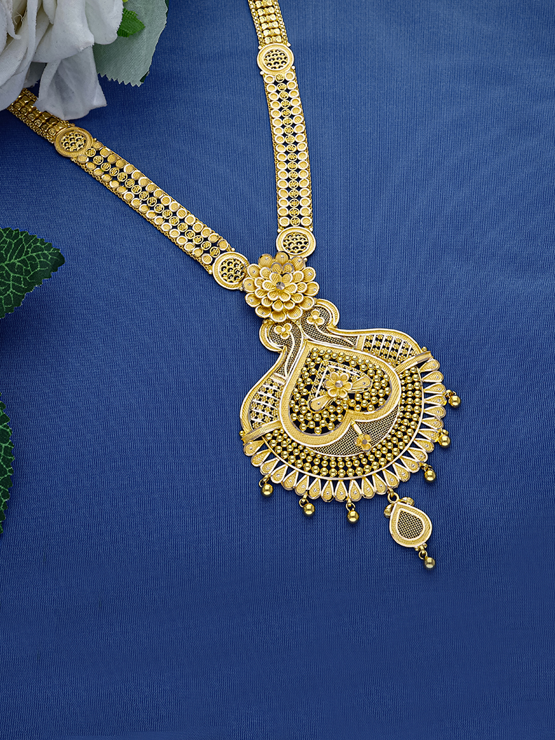 Hrudaya Pushpa Traditional Long Necklace-1060011356052AA S421 - Image 2