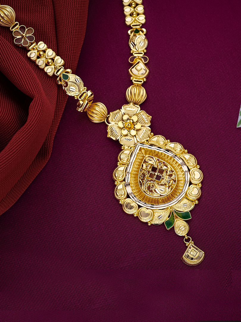 Suvarna Drop Long Gold Necklace-1060011458084AA S416 - Image 2