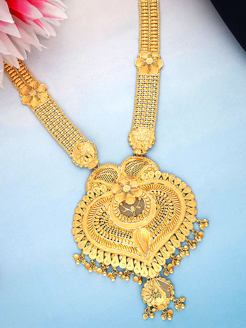 Shagun Hridaya Long Gold Necklace-NKSS1885S141 - Image 2