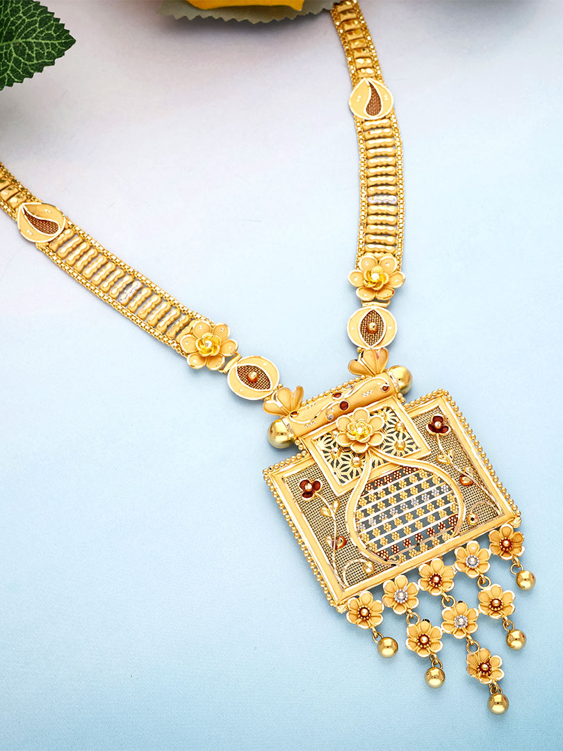 Royal Lakshmi Gold Long Necklace-NKSS2070S401 - Image 3