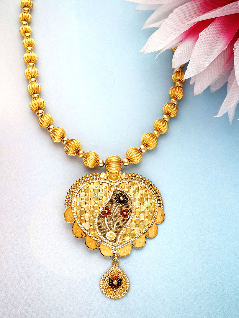 Bhavya Kanchanamala Long Gold Necklace-NKS13155S401 - Image 4