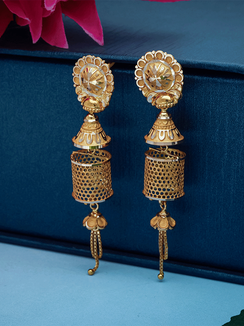 Gold Jhumka Fancy Premium - 1060010850261AA S301 - Image 3