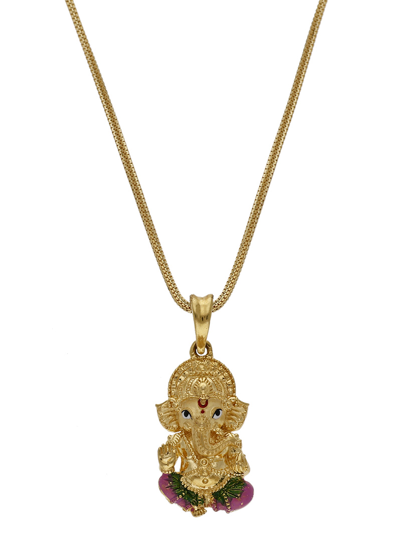 22Kt Divine Ganesha Gold Locket - LKT1944 SU2E99 - Image 3