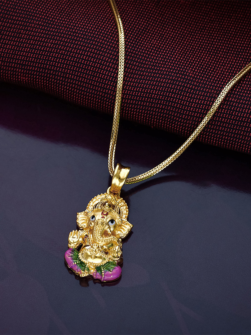 22Kt Divine Ganesha Gold Locket - LKT1944 SU2E99 - Image 2