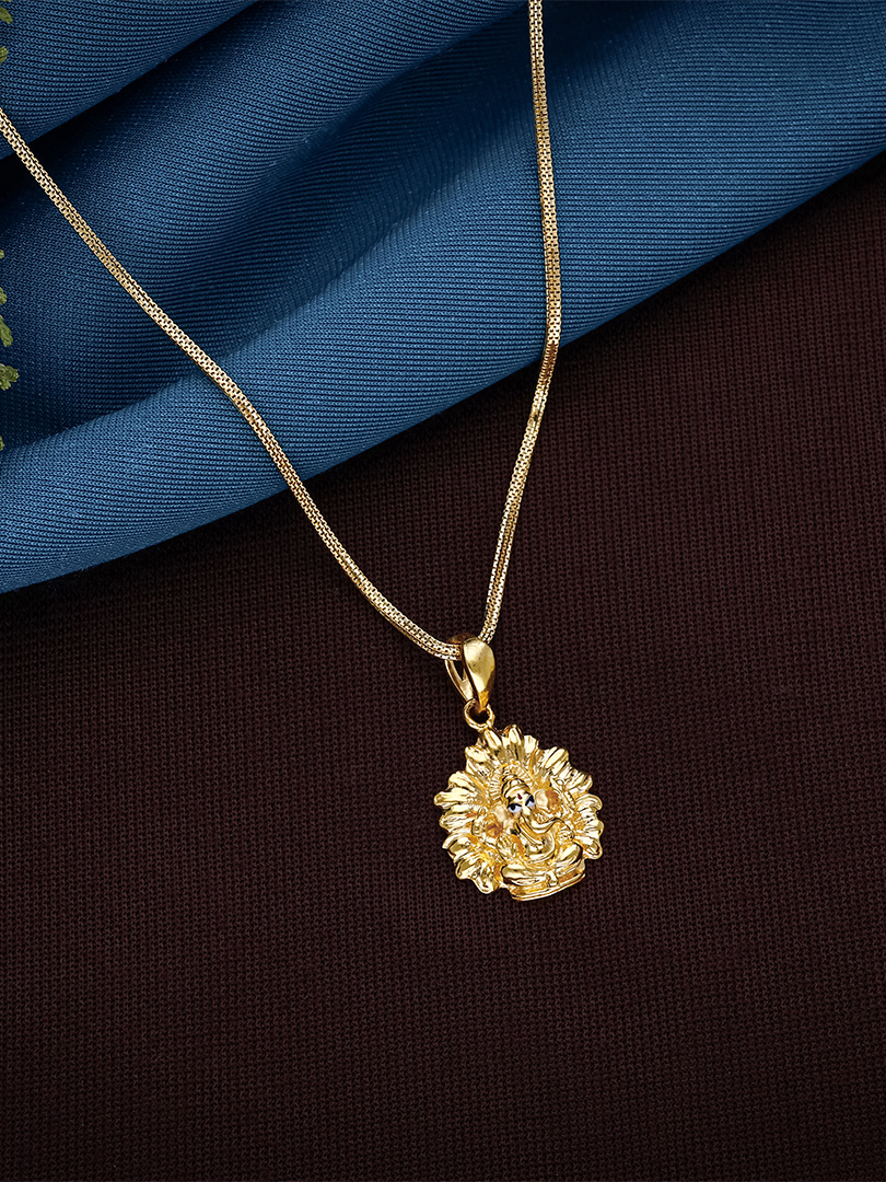 22Kt Divine Ganesha Gold Locket - LKT1914 SU2E99 - Image 2