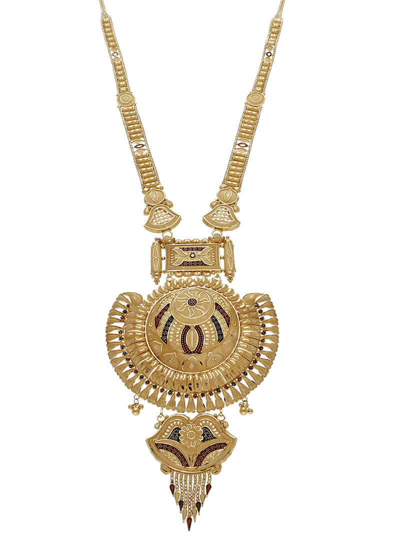 Tihar Mangala Jhalki Long Gold Necklace-NKSS2629 S263 - Image 3
