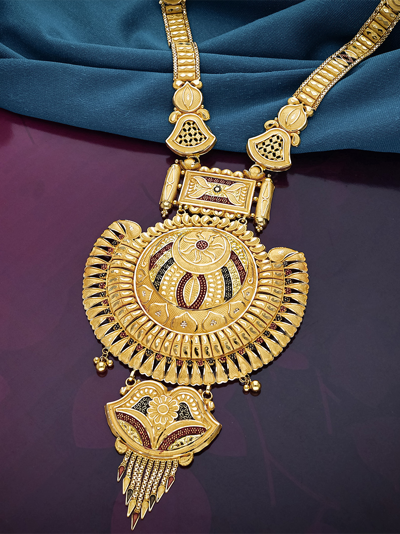 Tihar Swarna Chakra Long Gold Necklace-NKSS2630 S263 - Image 2