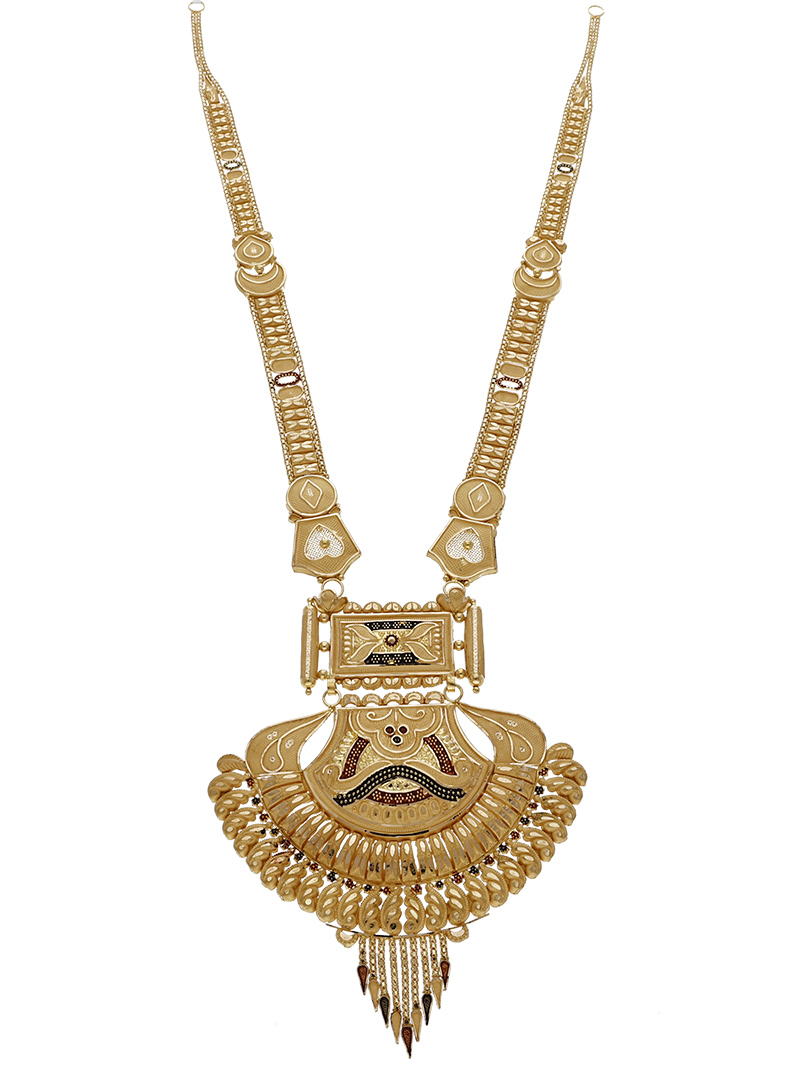 Tihar Swarna Chakra Long Gold Necklace-NKSS2630 S263 - Image 3