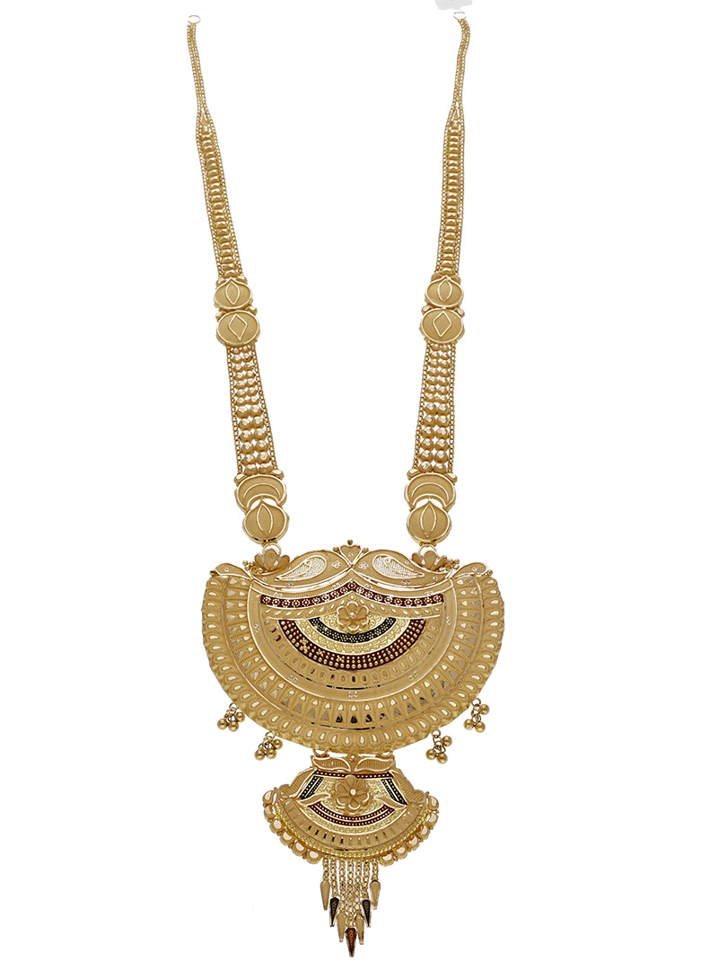 Tihar Padma Jhalki Long Gold Necklace-NKSS2631 S263 - Image 3