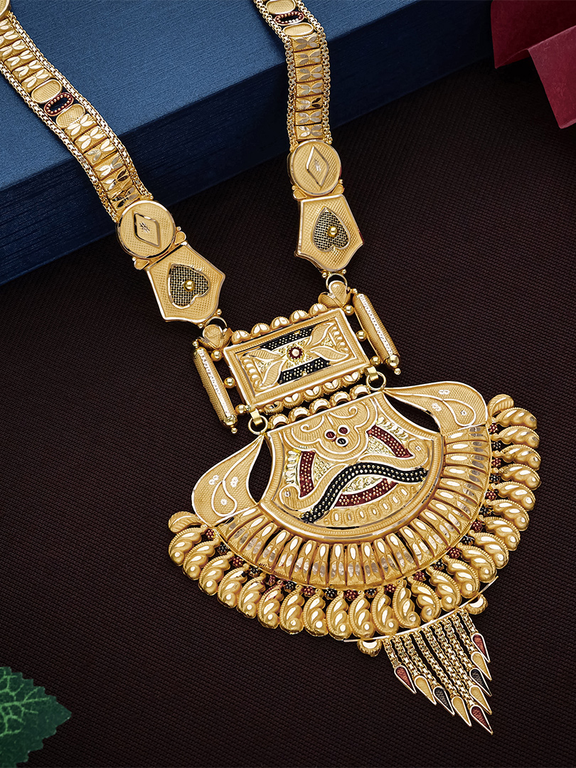 Tihar Shubha Jhalki Long Gold Necklace-NKSS2632 S263 - Image 2