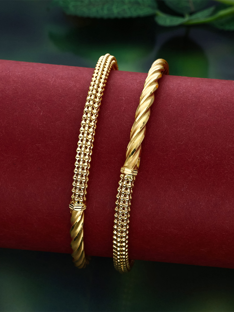 22kt Gold Bala Bangles-BALA0809 S322 - Image 2