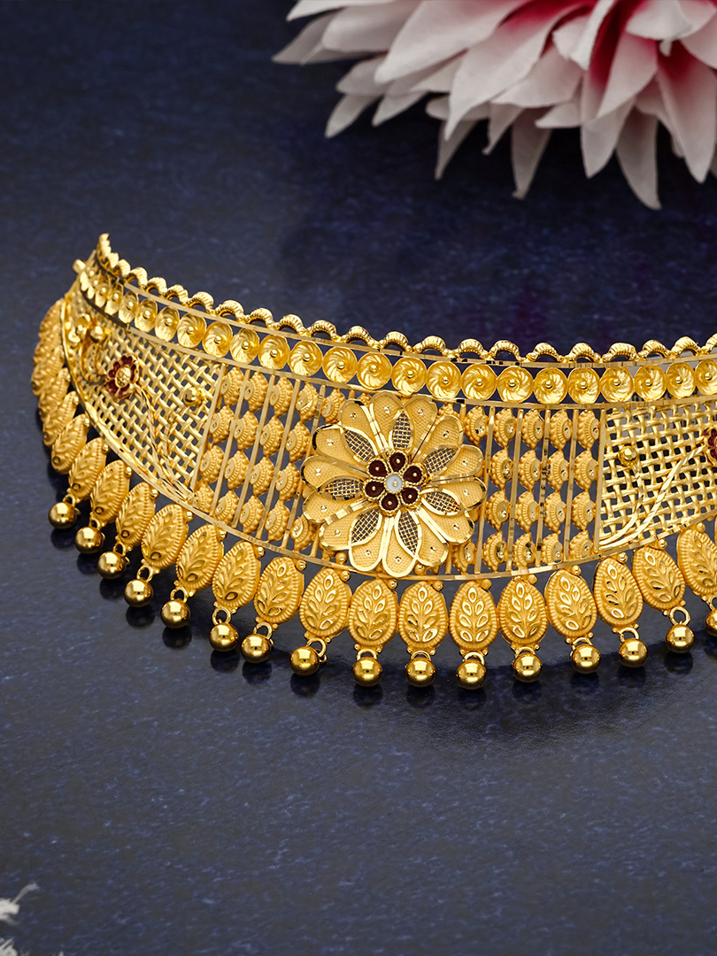Traditional Bridal Gold Choker Necklace for Women-NCCS0603 S263 - Image 2