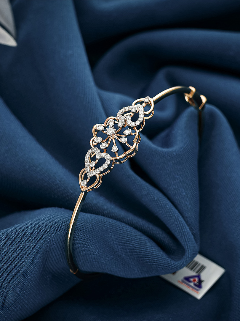 Elegant Diamond-Studded Gold Bracelet for Women - DLBR0149 S149 BR00149917139 - Image 2
